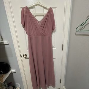 Blush occasion prom dress